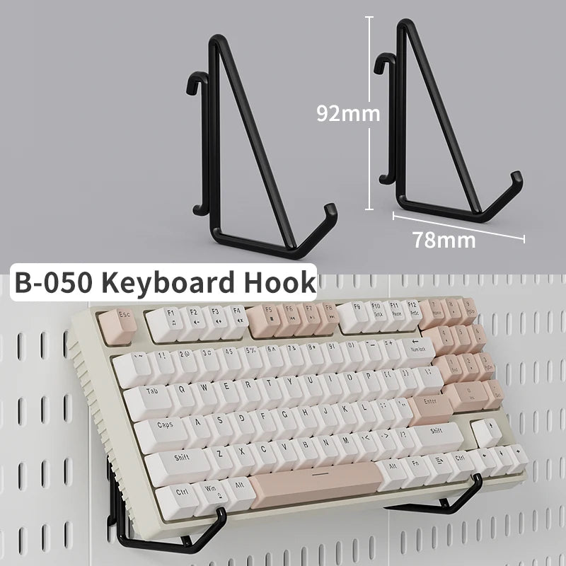 Modular Gaming Room Wall Pegboard Organizer for Controllers & Keyboards