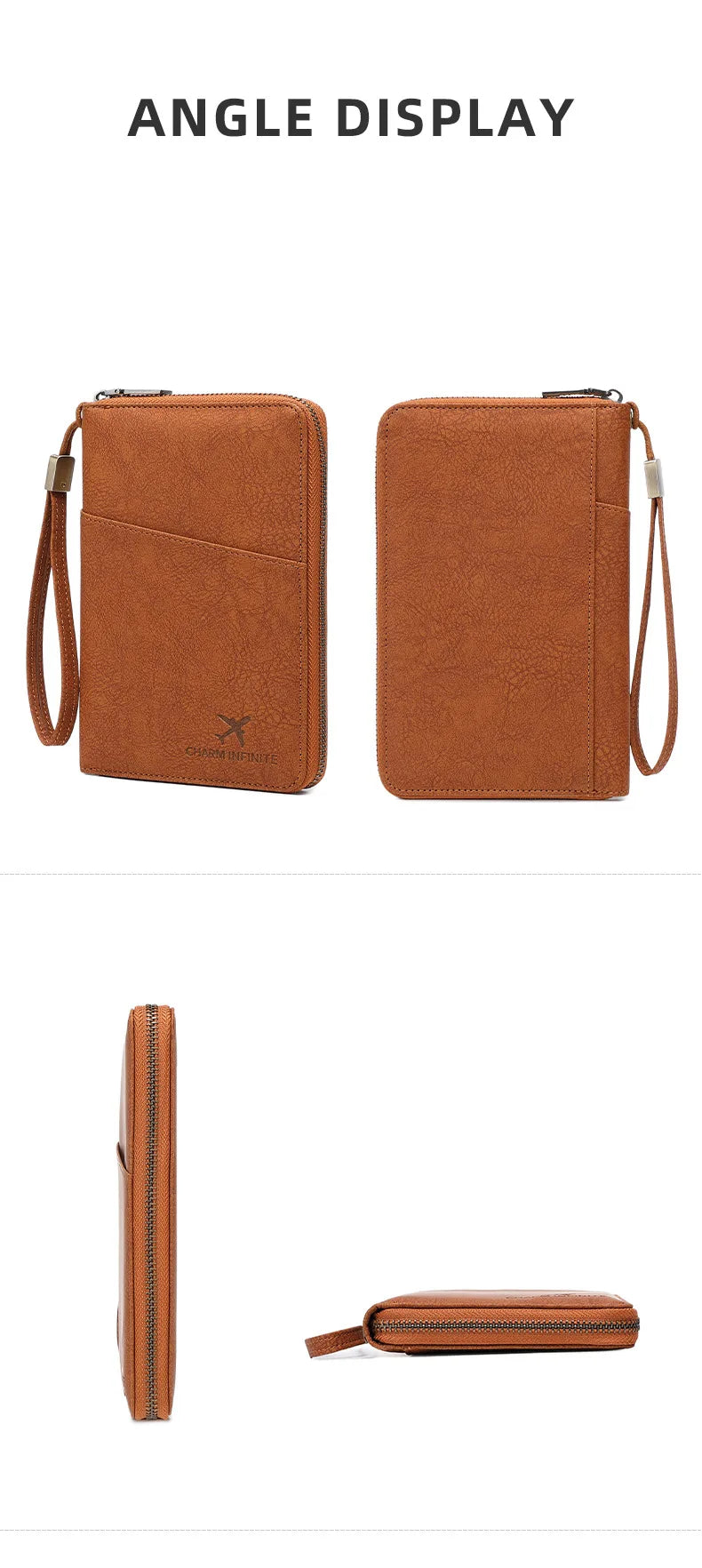 Multi-Functional RFID Blocking Passport & Travel Document Organizer Wallet