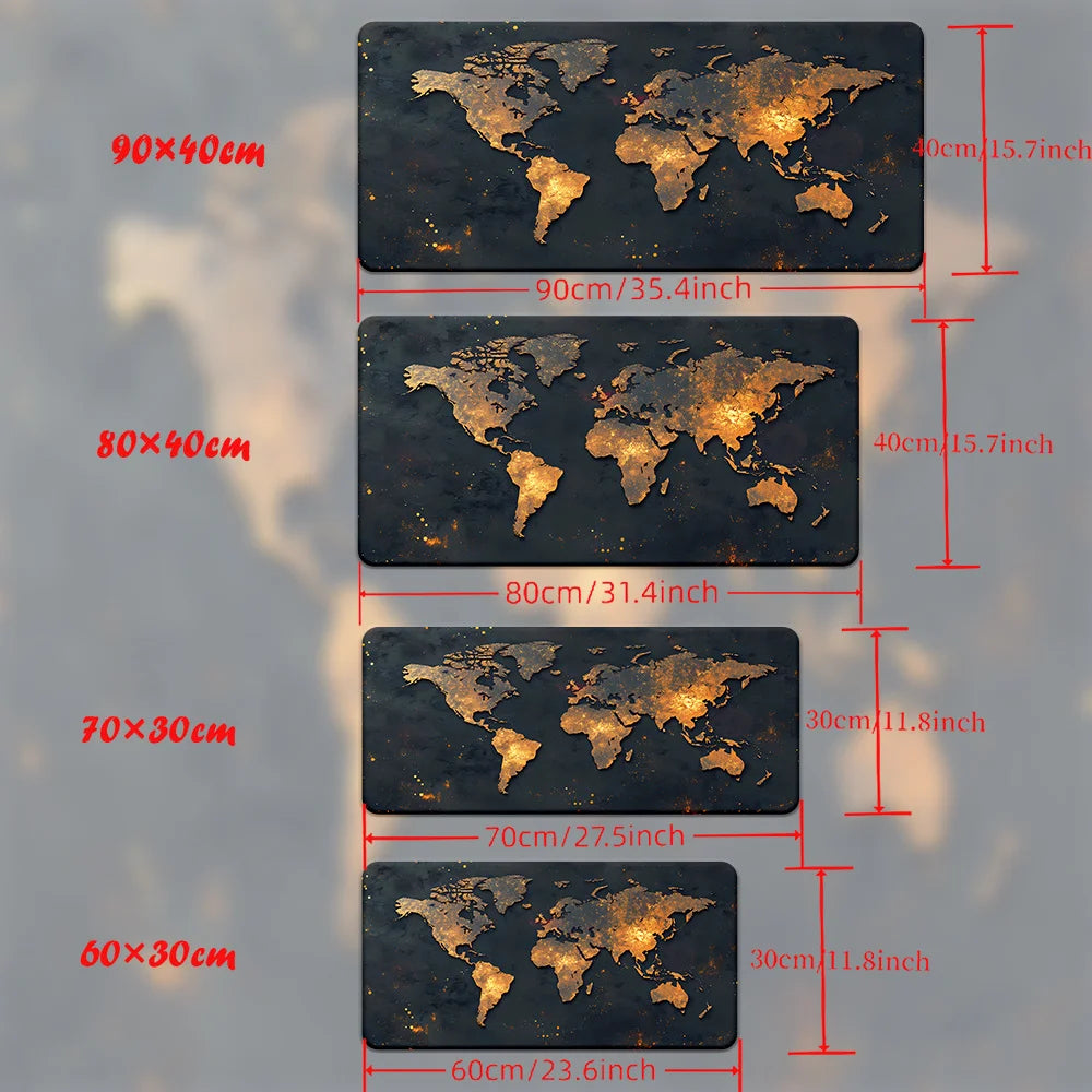 World Map XXL Extended Gaming Mouse Pad Desk Mat