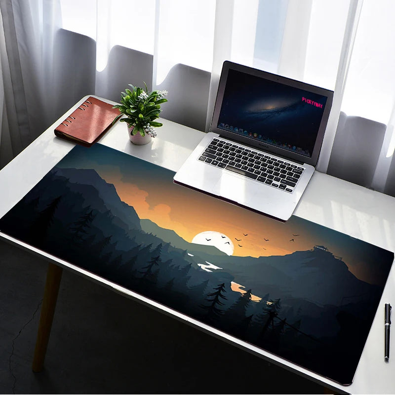 Deep Forest Firewatch XXL Extended Gaming Desk Mat Mouse Pad