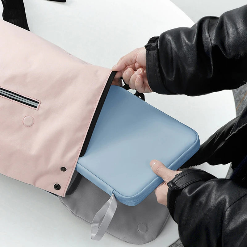PU Leather Tablet Handbag Pouch – Shockproof Sleeve with Wrist Strap for iPad Air, Samsung & More (10.9" & 12.9")