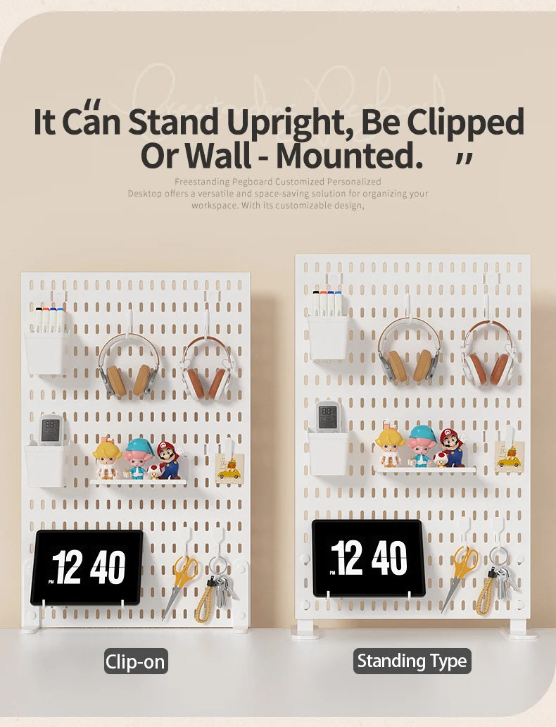 Ultimate Modular Plastic Pegboard System with Hooks Bins Shelves