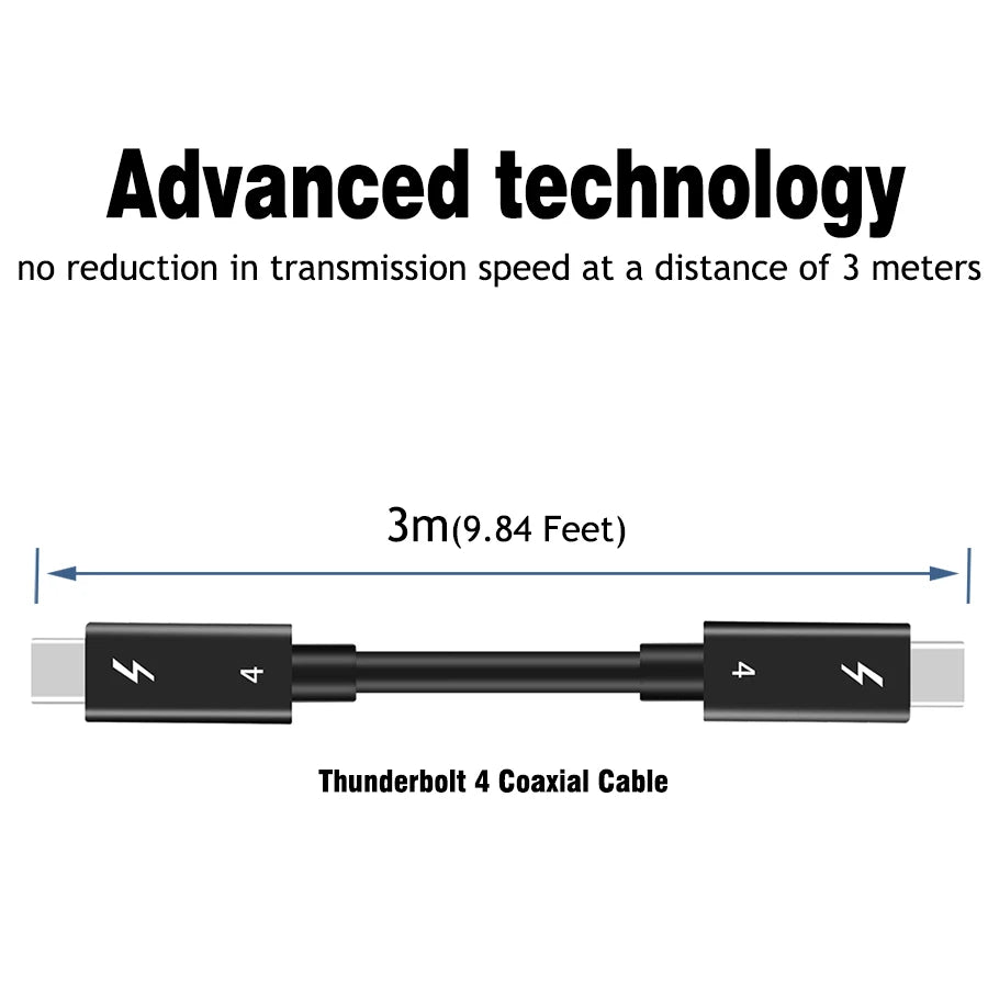 UGOURD Thunderbolt 4 USB4 Type-C Cable - 40Gbps 100W Fast Charging