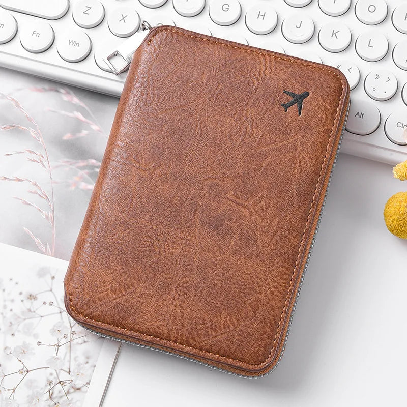 Multi-Functional RFID Blocking Passport & Travel Document Organizer Wallet