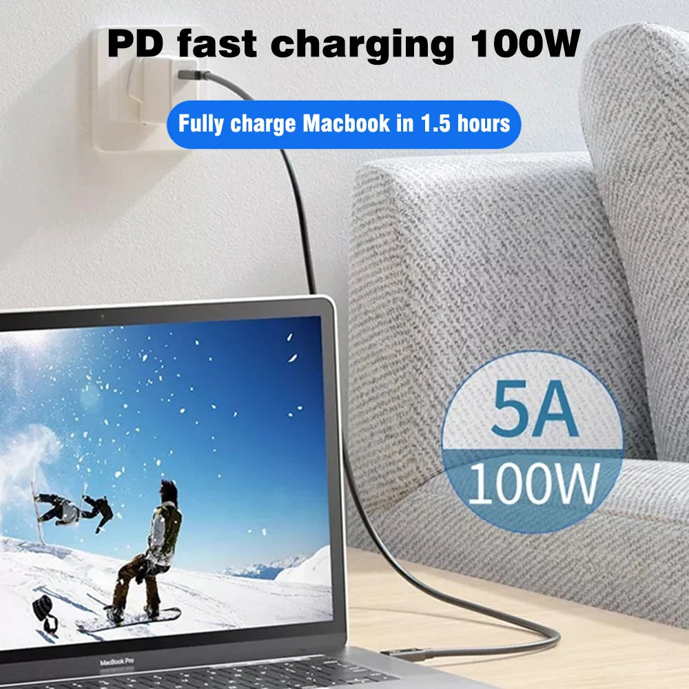 UGOURD Thunderbolt 4 USB4 Type-C Cable - 40Gbps 100W Fast Charging
