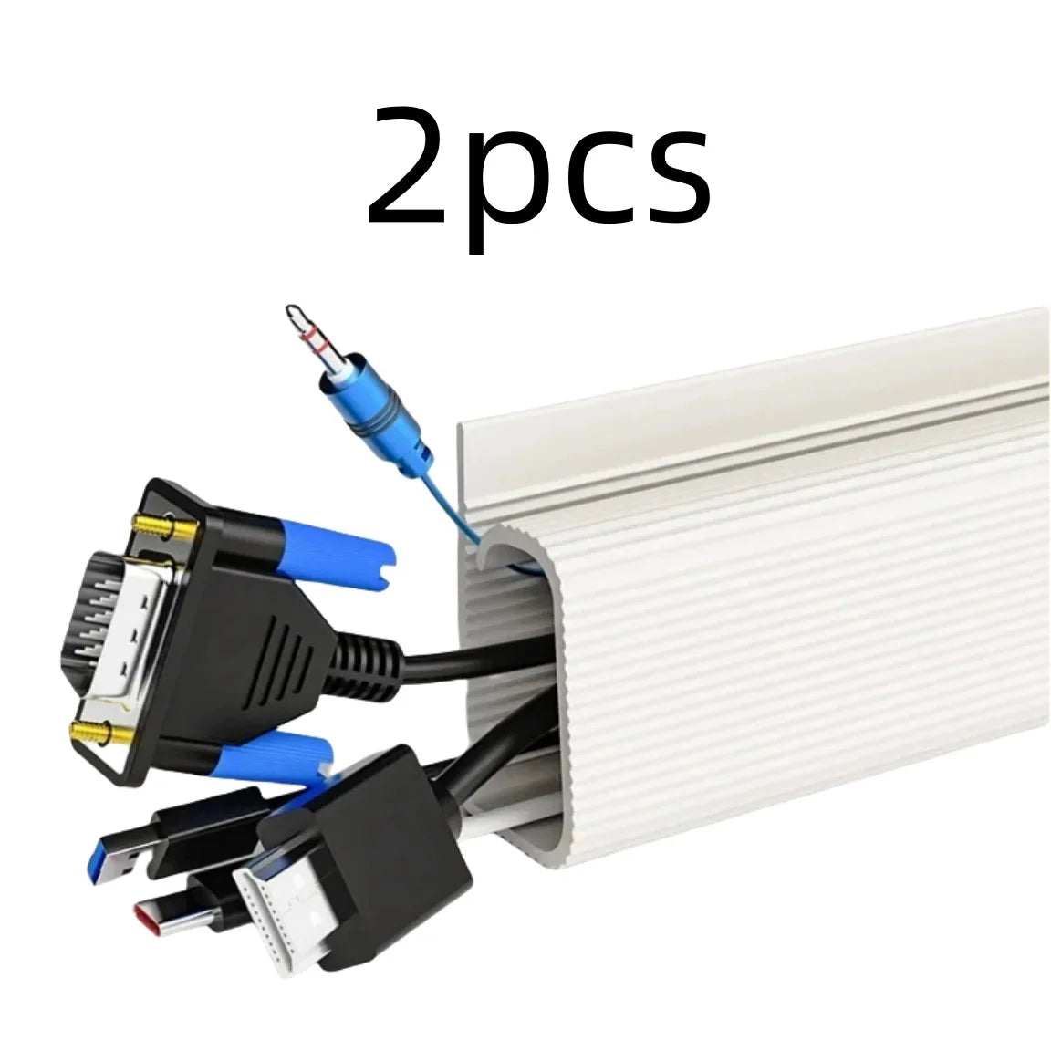 Punch-Free Under-Desk PVC Cable Management Channel Tray Raceway