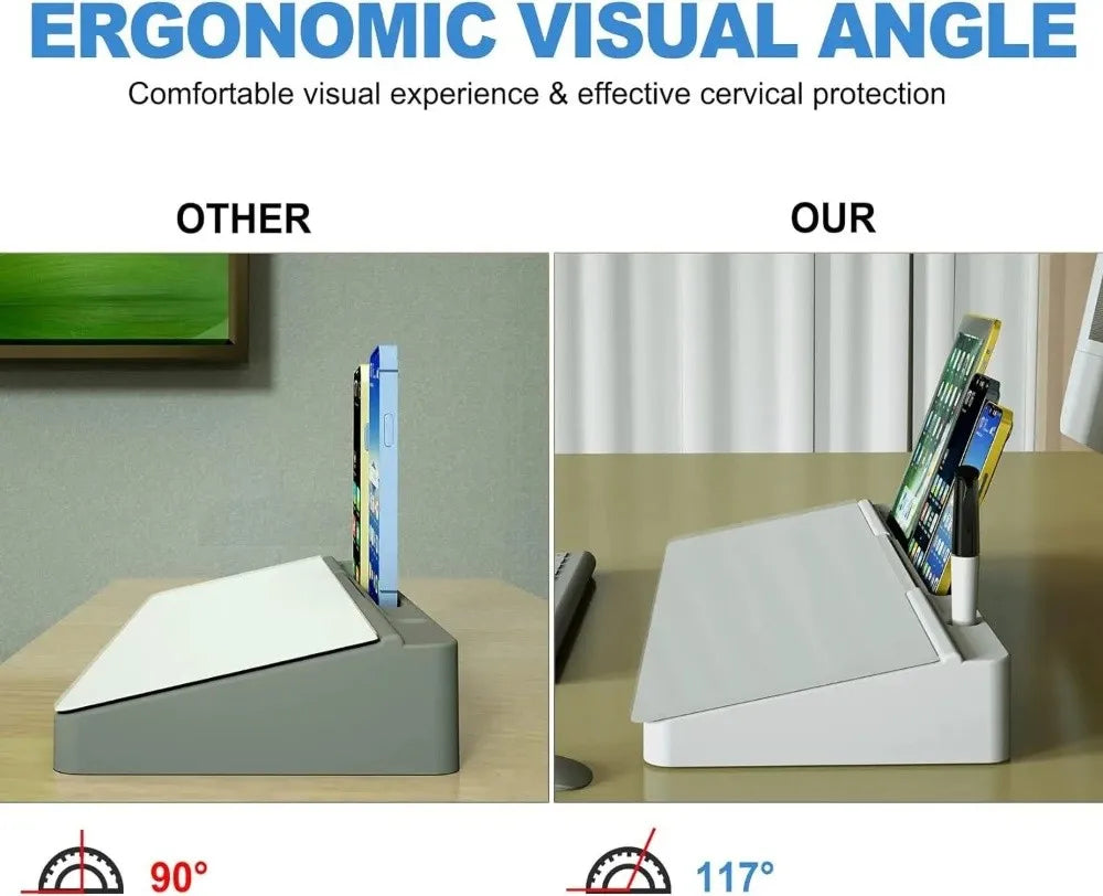 Tempered Glass Desk Whiteboard with Storage Drawer & Memo Board