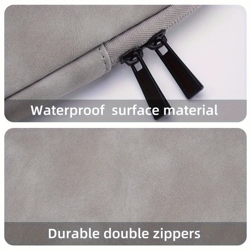 Premium PU Leather Laptop Sleeve Case Bag - Fits 11" to 15"