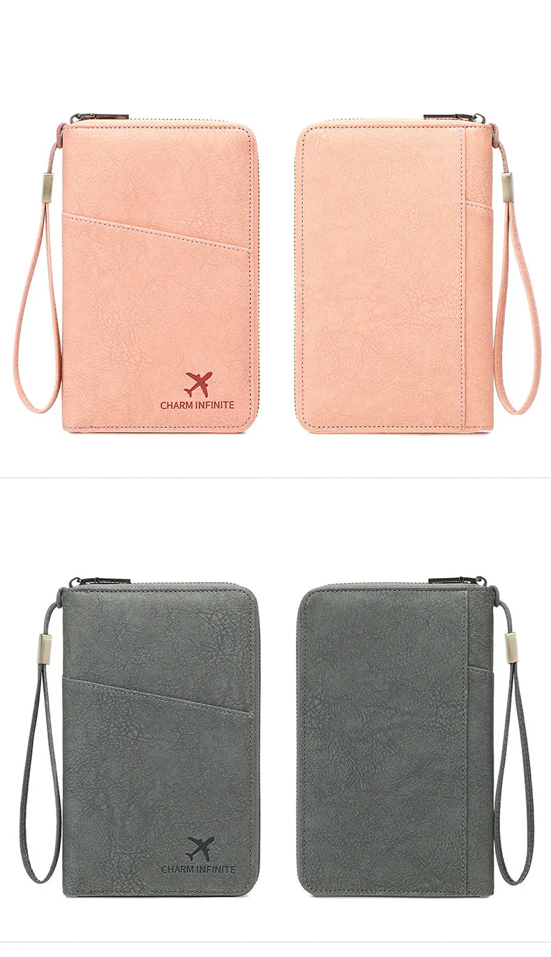 Multi-Functional RFID Blocking Passport & Travel Document Organizer Wallet