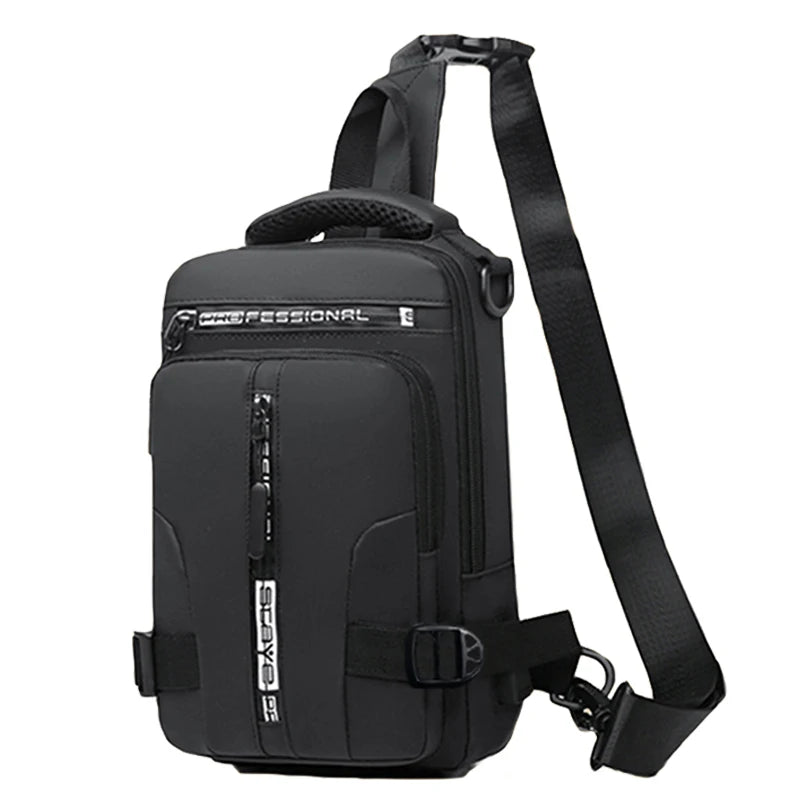 Lightweight Multi-Way Oxford Chest Pack & Crossbody Bag for Men