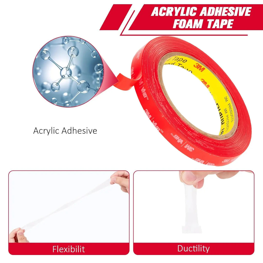3M VHB 4910 Heavy Duty Double-Sided Clear Mounting Tape - Waterproof