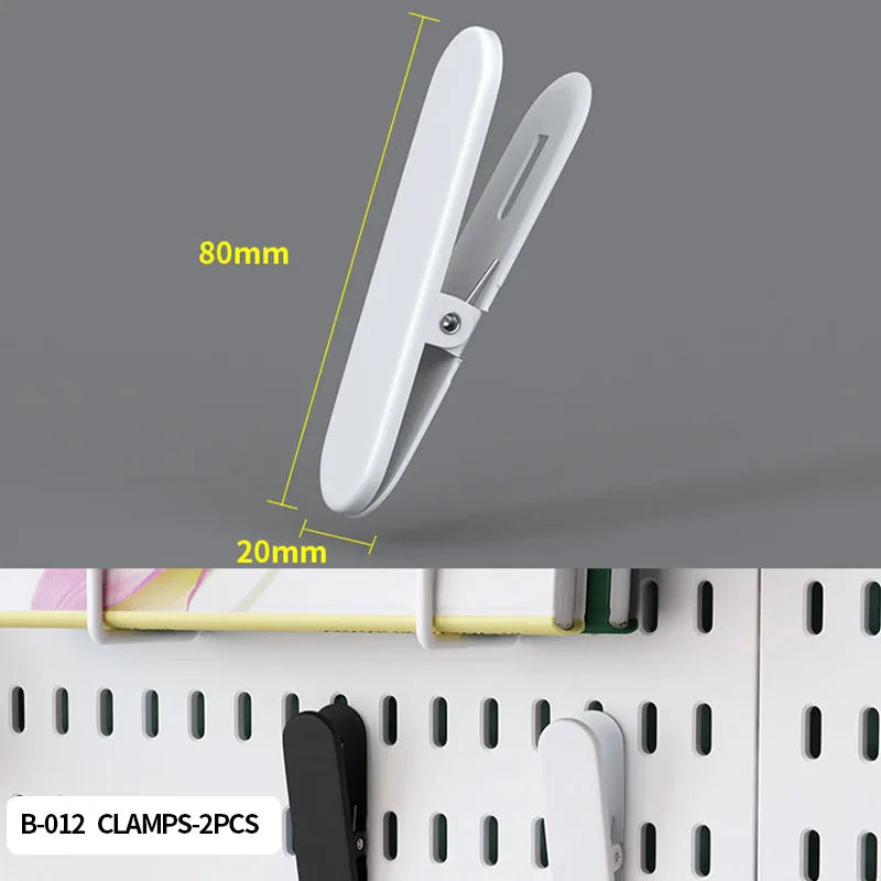 Drill-Free Wall Mount Pegboard Storage Organizer System