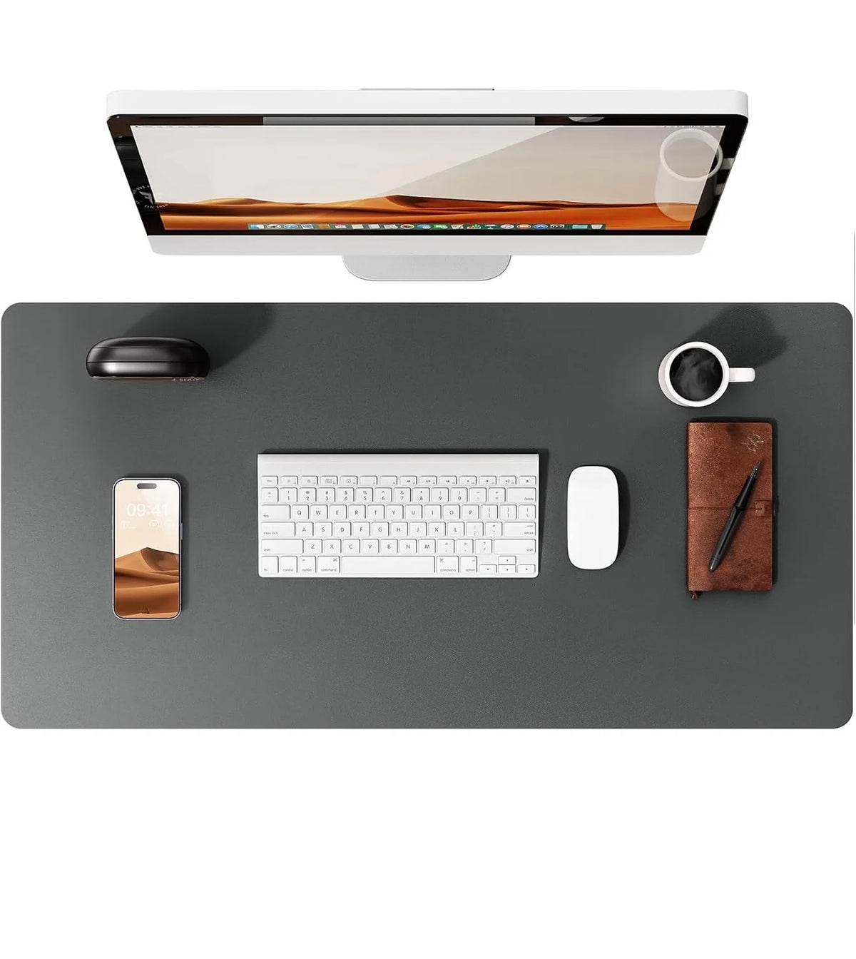 Premium PU Leather Desk Mat Pad & Surface Blotter Protector