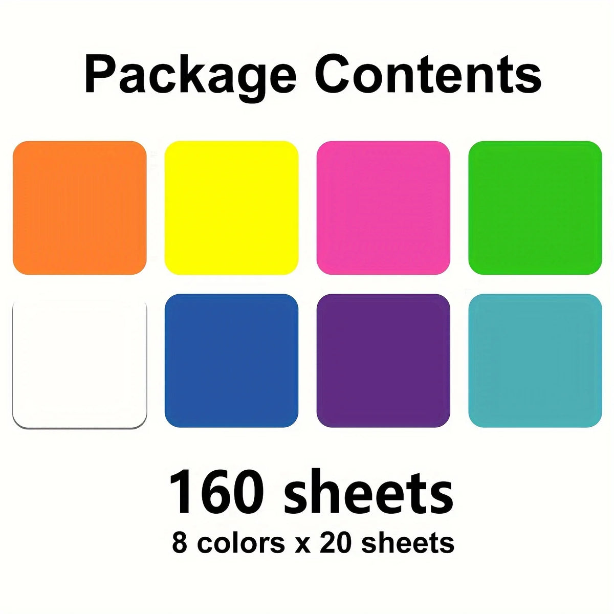 Waterproof Transparent Sticky Notes - 8 Pads 160 Sheets