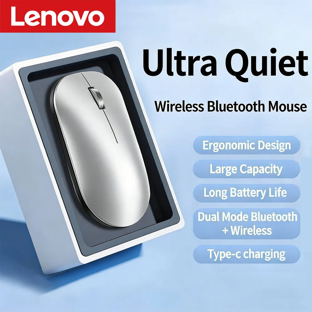 Lenovo Dual-Mode Wireless Silent Mouse - 2.4G & Bluetooth USB-C