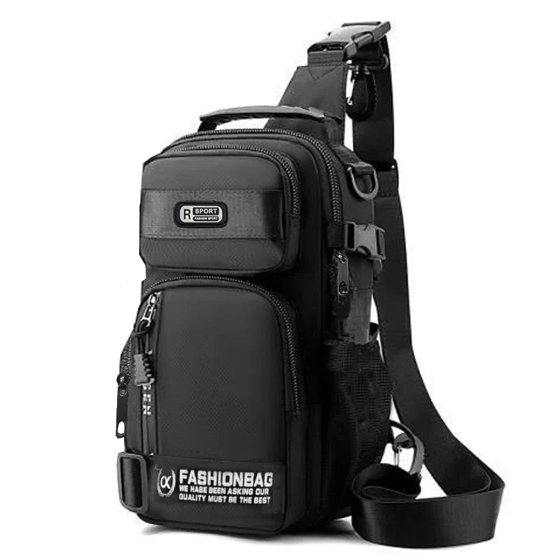 Lightweight Multi-Way Oxford Chest Pack & Crossbody Bag for Men