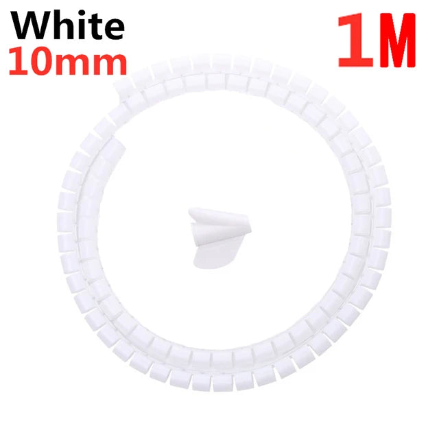 Flexible Spiral Cable Management Sleeve & Wire Tube Organizer