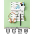 Drill-Free Wall Mount Pegboard Storage Organizer System
