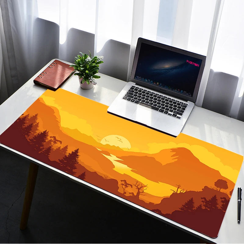 Deep Forest Firewatch XXL Extended Gaming Desk Mat Mouse Pad