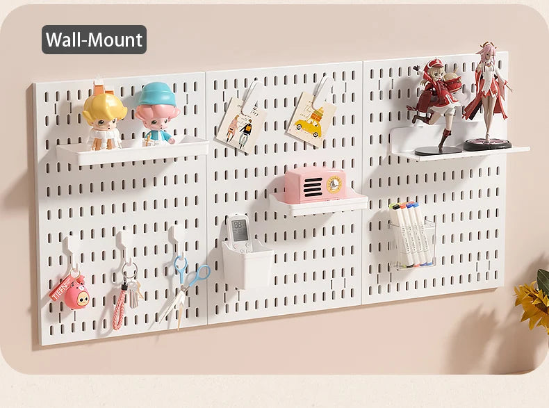 Ultimate Modular Plastic Pegboard System with Hooks Bins Shelves
