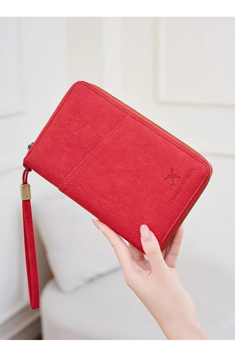 Multi-Functional RFID Blocking Passport & Travel Document Organizer Wallet