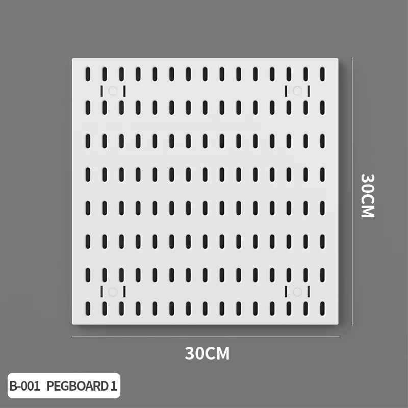 Ultimate Modular Plastic Pegboard System with Hooks Bins Shelves