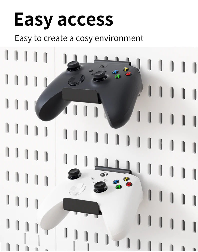 Modular Gaming Room Wall Pegboard Organizer for Controllers & Keyboards