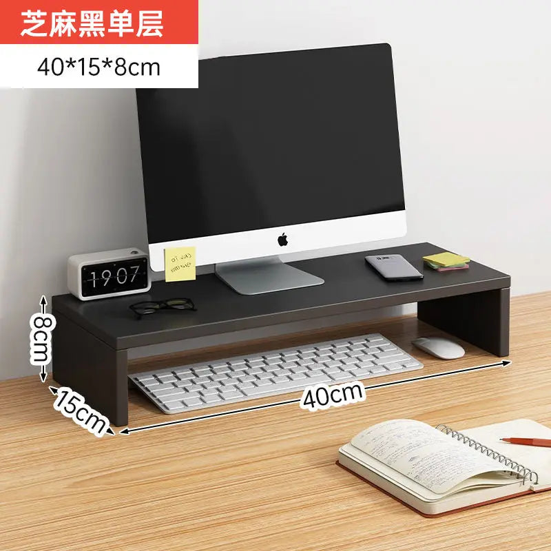 Ergonomic Monitor Riser Stand with Keyboard Storage Tray