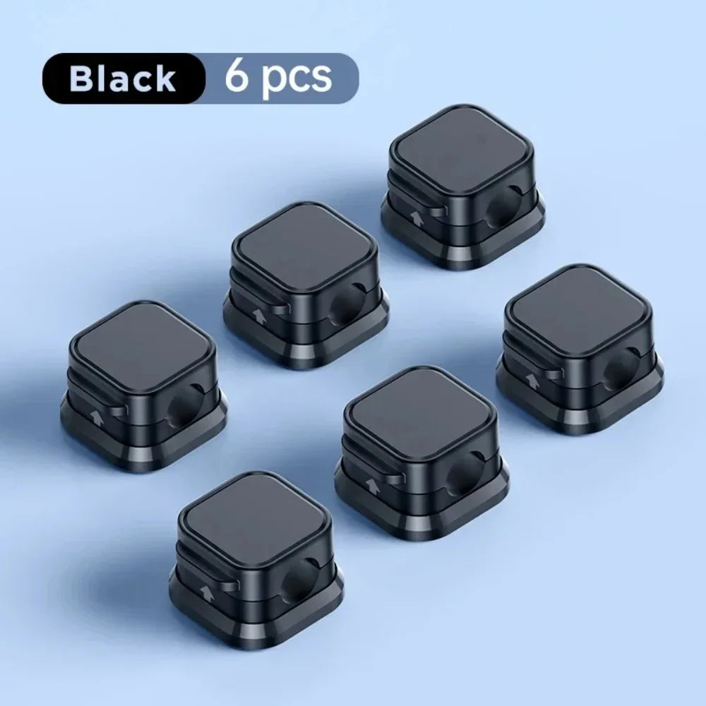 Magnetic Under-Desk Cable Clips & Cord Organizer Keepers