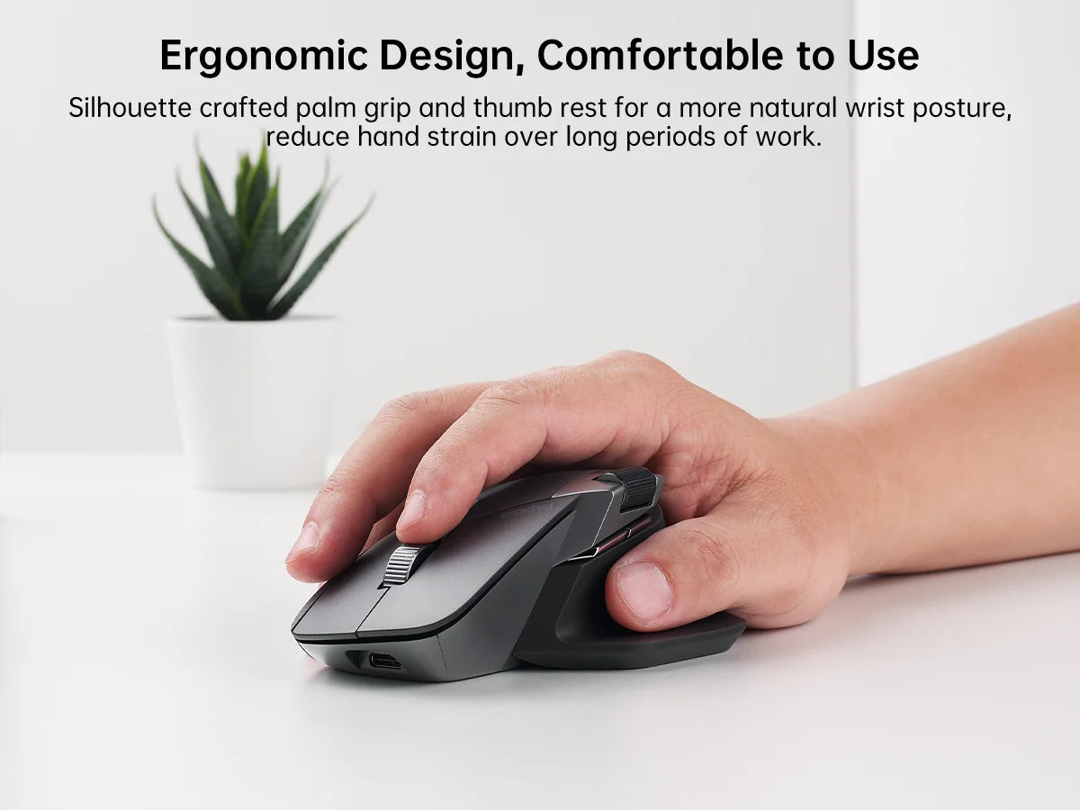 Rapoo MT760 Multi-Mode Ergonomic Wireless Mouse - 4000 DPI
