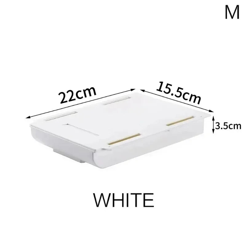 Under-Desk Self-Adhesive Hidden Storage Drawer Organizer Box