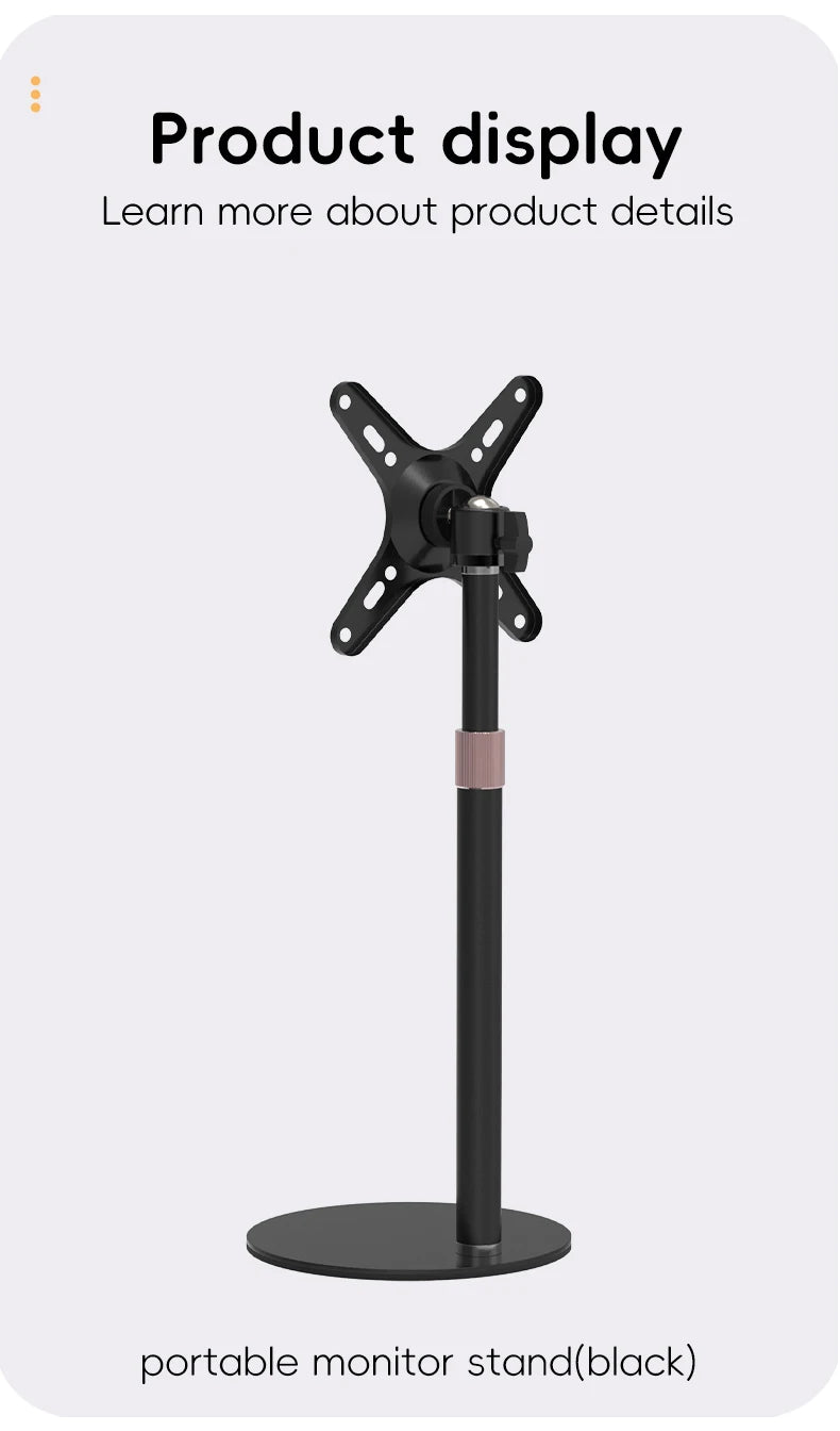 KEEPRO Height Adjustable Portable Monitor & Tablet Stand - VESA Support