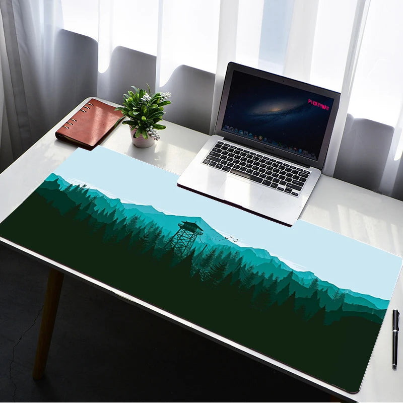 Deep Forest Firewatch XXL Extended Gaming Desk Mat Mouse Pad