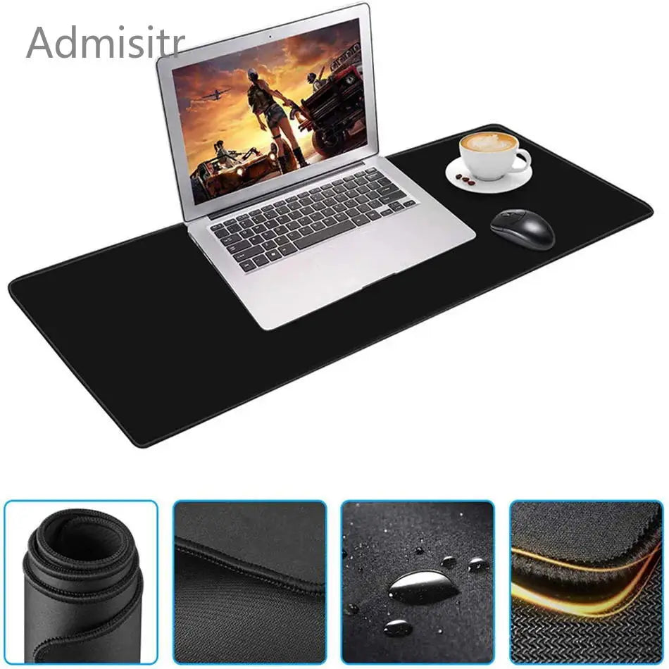 Abstract Black & White Strata Liquid XXL Extended Gaming Desk Mat