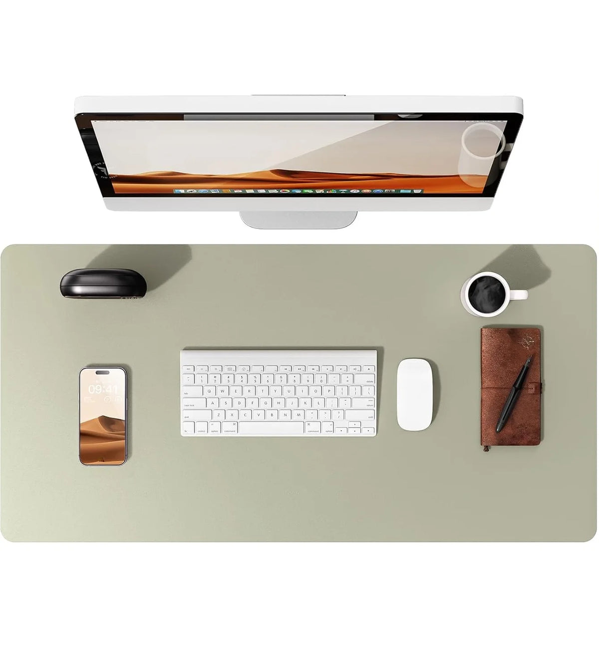 Premium PU Leather Desk Mat Pad & Surface Blotter Protector