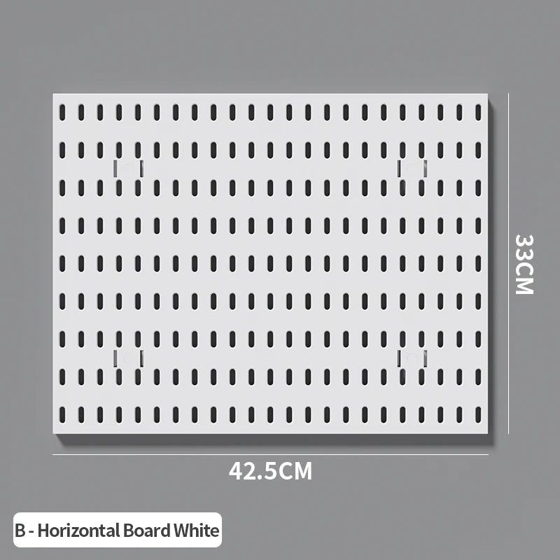 Ultimate Modular Plastic Pegboard System with Hooks Bins Shelves
