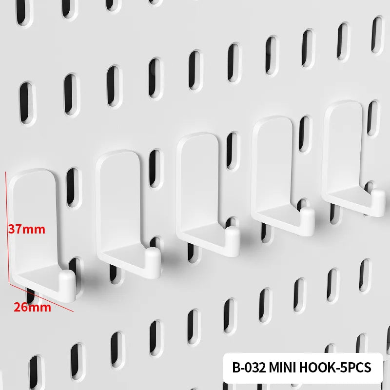 Ultimate Modular Plastic Pegboard System with Hooks Bins Shelves