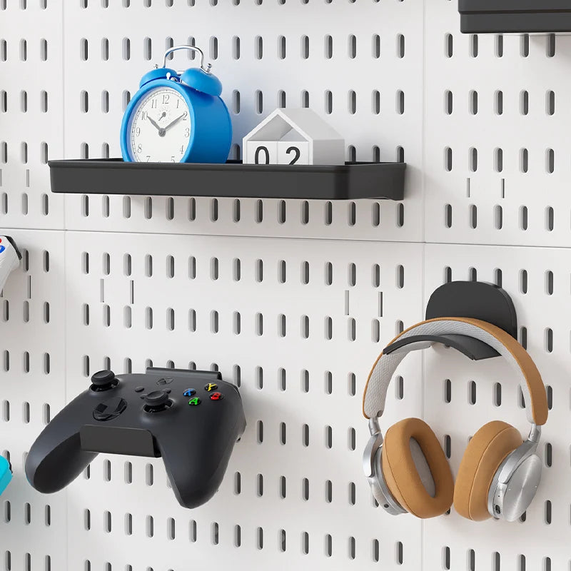 Modular Gaming Room Wall Pegboard Organizer for Controllers & Keyboards