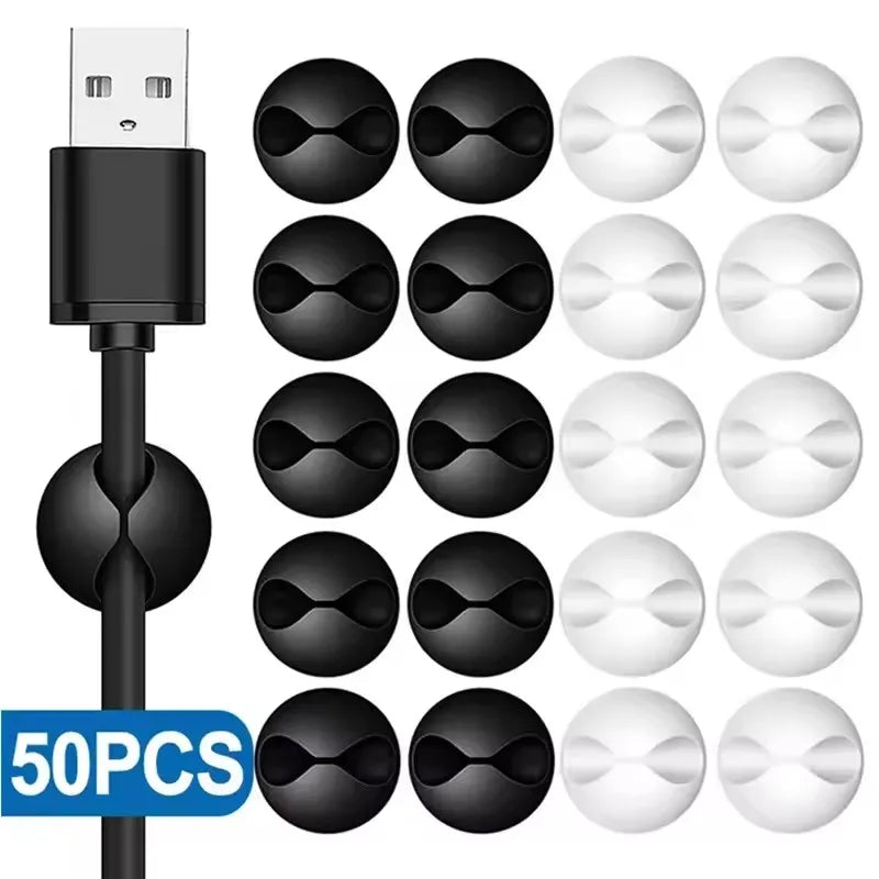 Mini Adhesive Cable Winder & Cord Organizer Clips