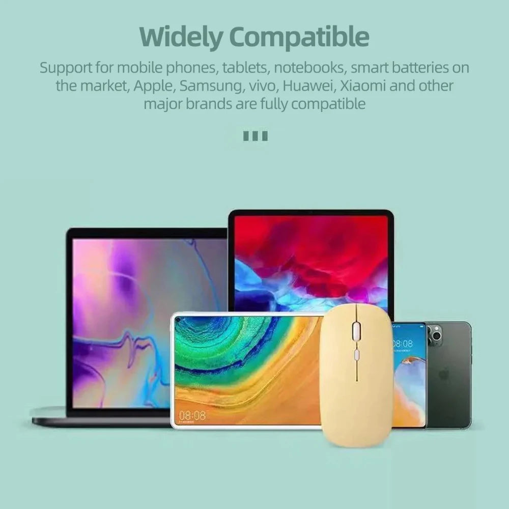 Silent Bluetooth & 2.4G Wireless Mouse - Optical Portable Mouse