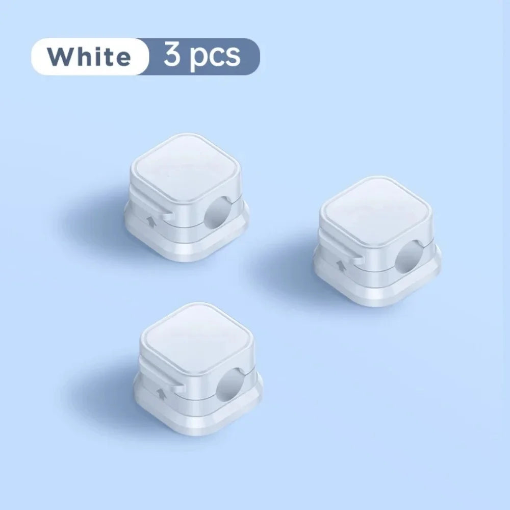 Magnetic Under-Desk Cable Clips & Cord Organizer Keepers