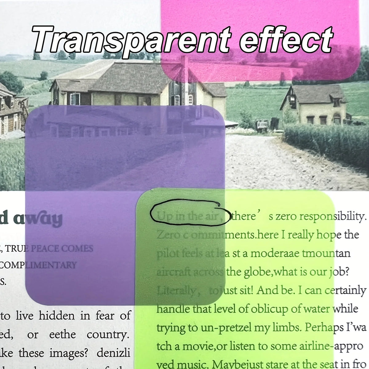 Waterproof Transparent Sticky Notes - 8 Pads 160 Sheets