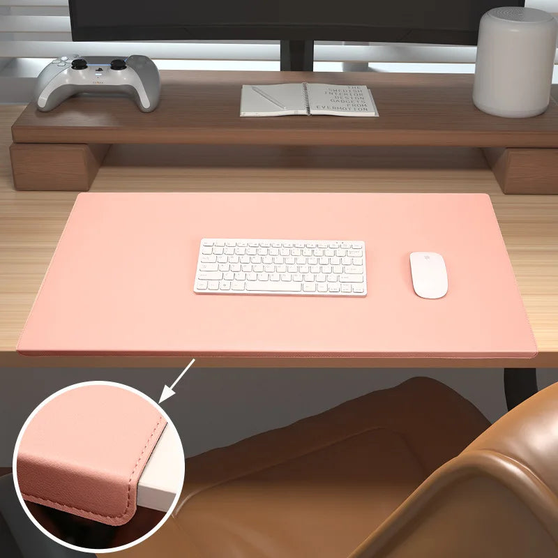 Folding Wrist & Elbow Guard PU Leather Desk Mat Mouse Pad