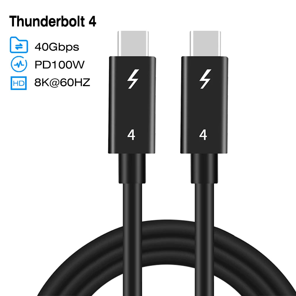 UGOURD Thunderbolt 4 USB4 Type-C Cable - 40Gbps 100W Fast Charging