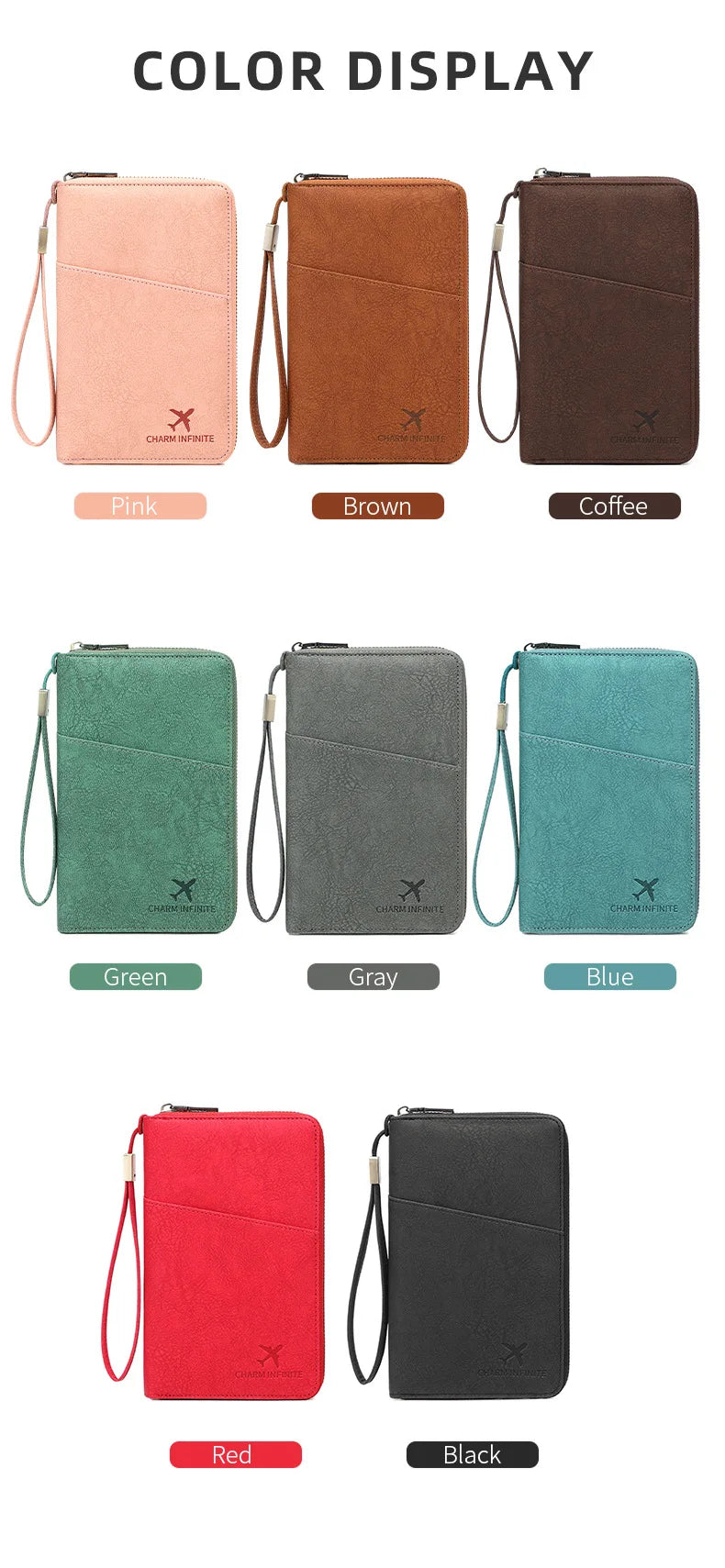 Multi-Functional RFID Blocking Passport & Travel Document Organizer Wallet