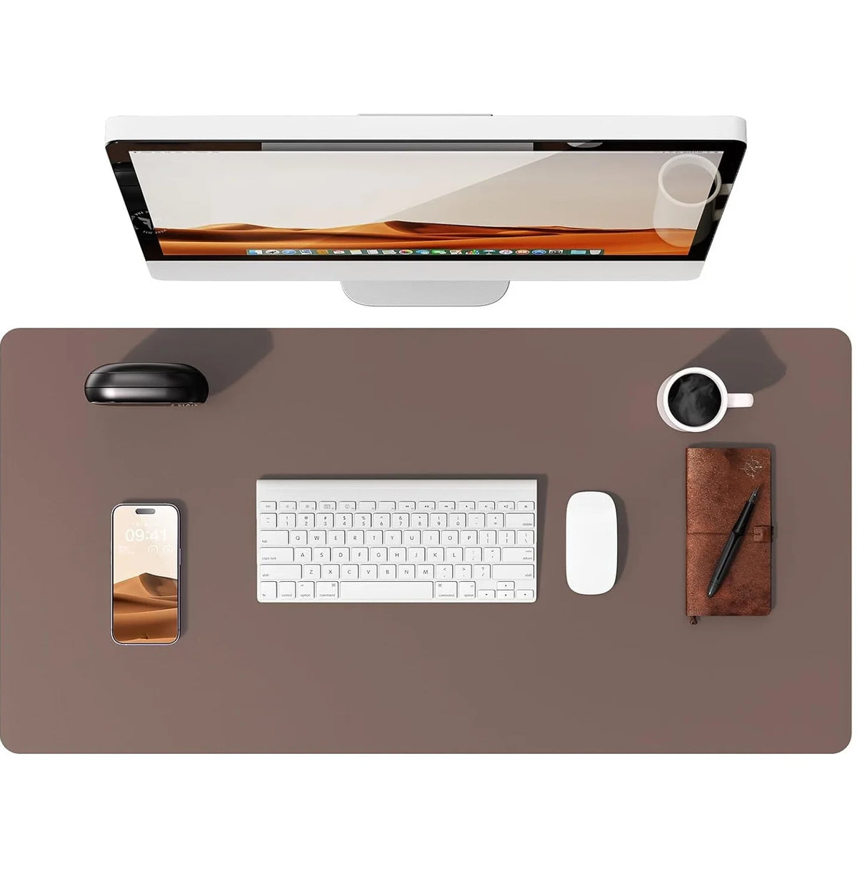 Premium PU Leather Desk Mat Pad & Surface Blotter Protector