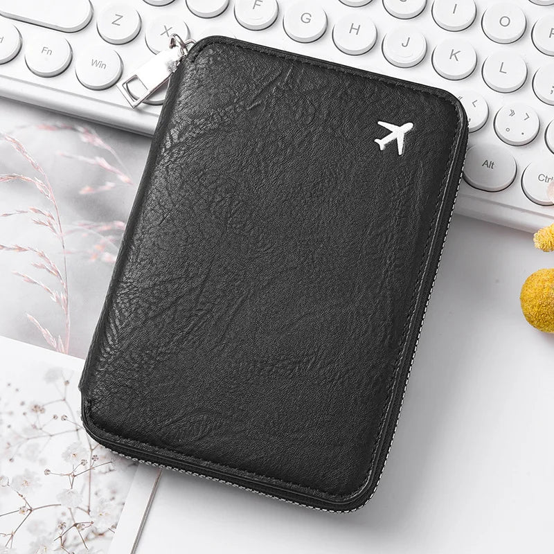 Multi-Functional RFID Blocking Passport & Travel Document Organizer Wallet