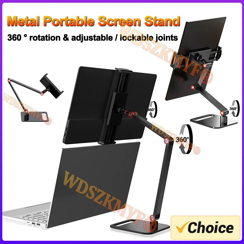360° Swivel Portable Monitor & Tablet Desk Clamp Mount Stand