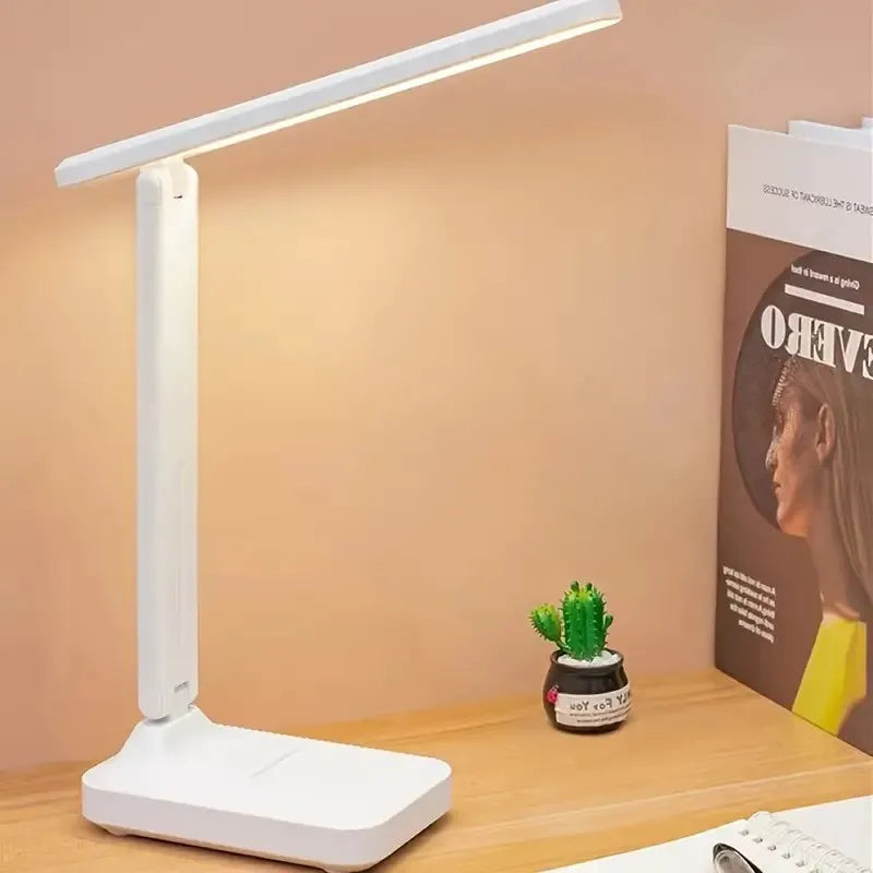 Folding USB Touch-Control LED Desk Lamp - Rechargeable Night Light