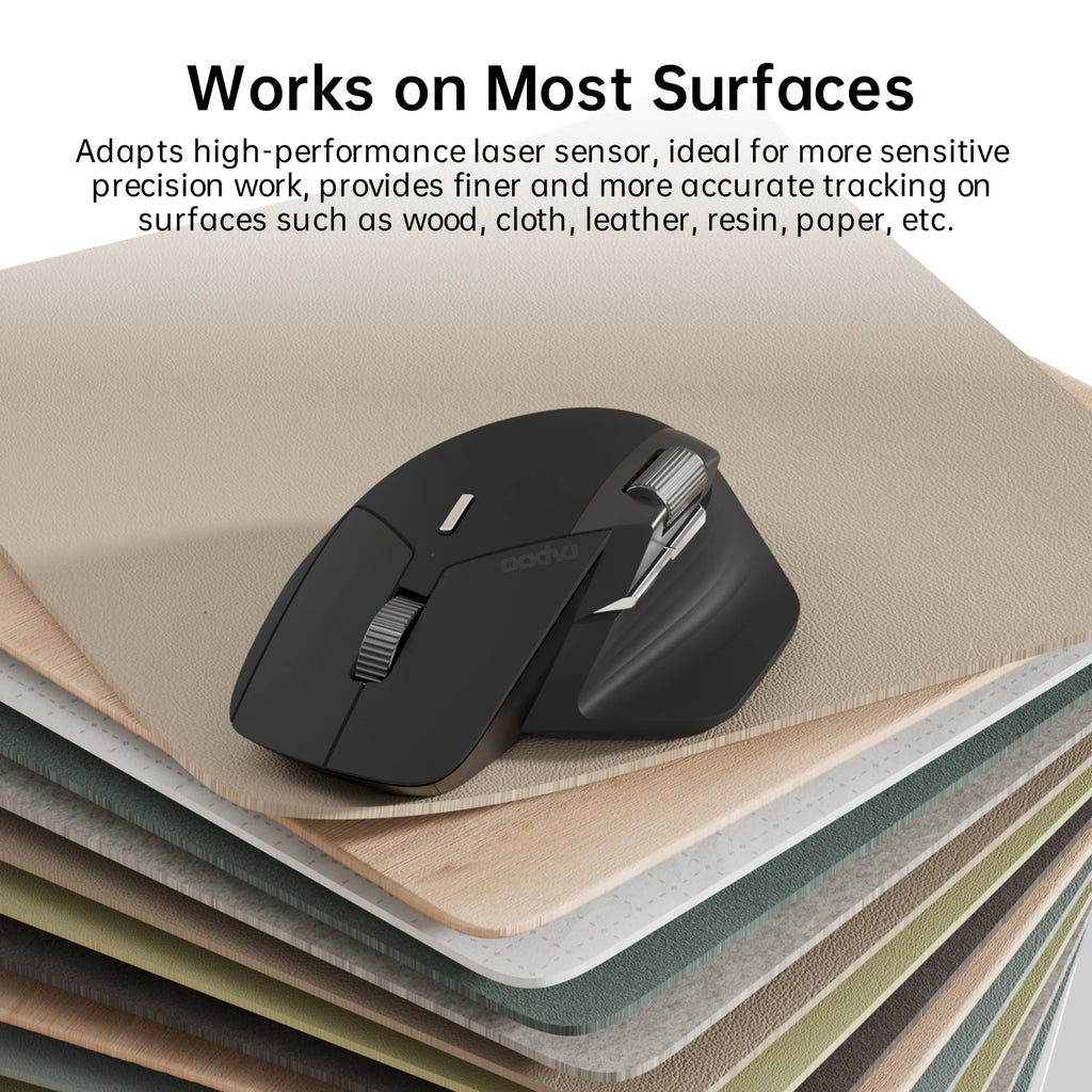 Rapoo MT760 Multi-Mode Ergonomic Wireless Mouse - 4000 DPI